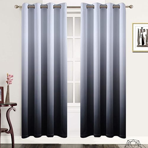 Miniatura 172 de SimpleHome Cortinas gruesas con aislamiento térmico y ojales, bloqueo de luz para oscurecer sala, dormitorio, 2 paneles, 52 x 72 pulgadas de largo,