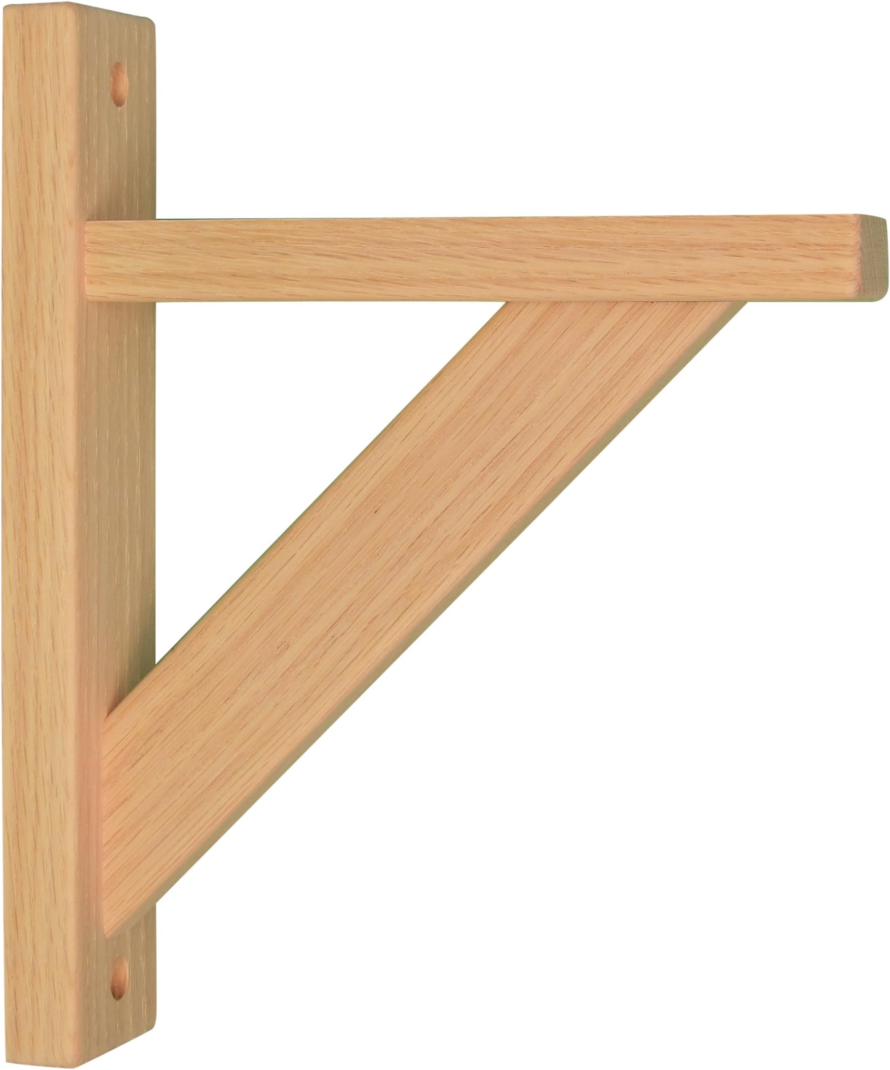 Tyler Morris Woodworking Wood Shelf Bracket - Oak Straight 8