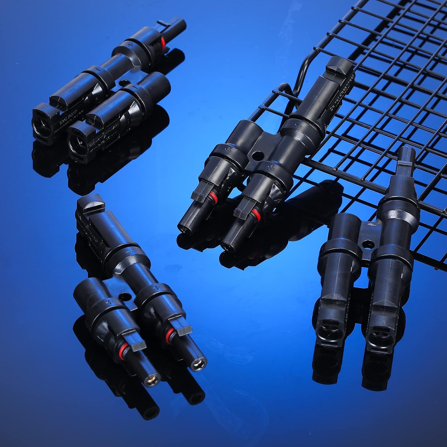 Weewooday 10 Pairs Solar Branch Connectors Y Connector for Parallel Connection Between Solar Panels FMM+MFF