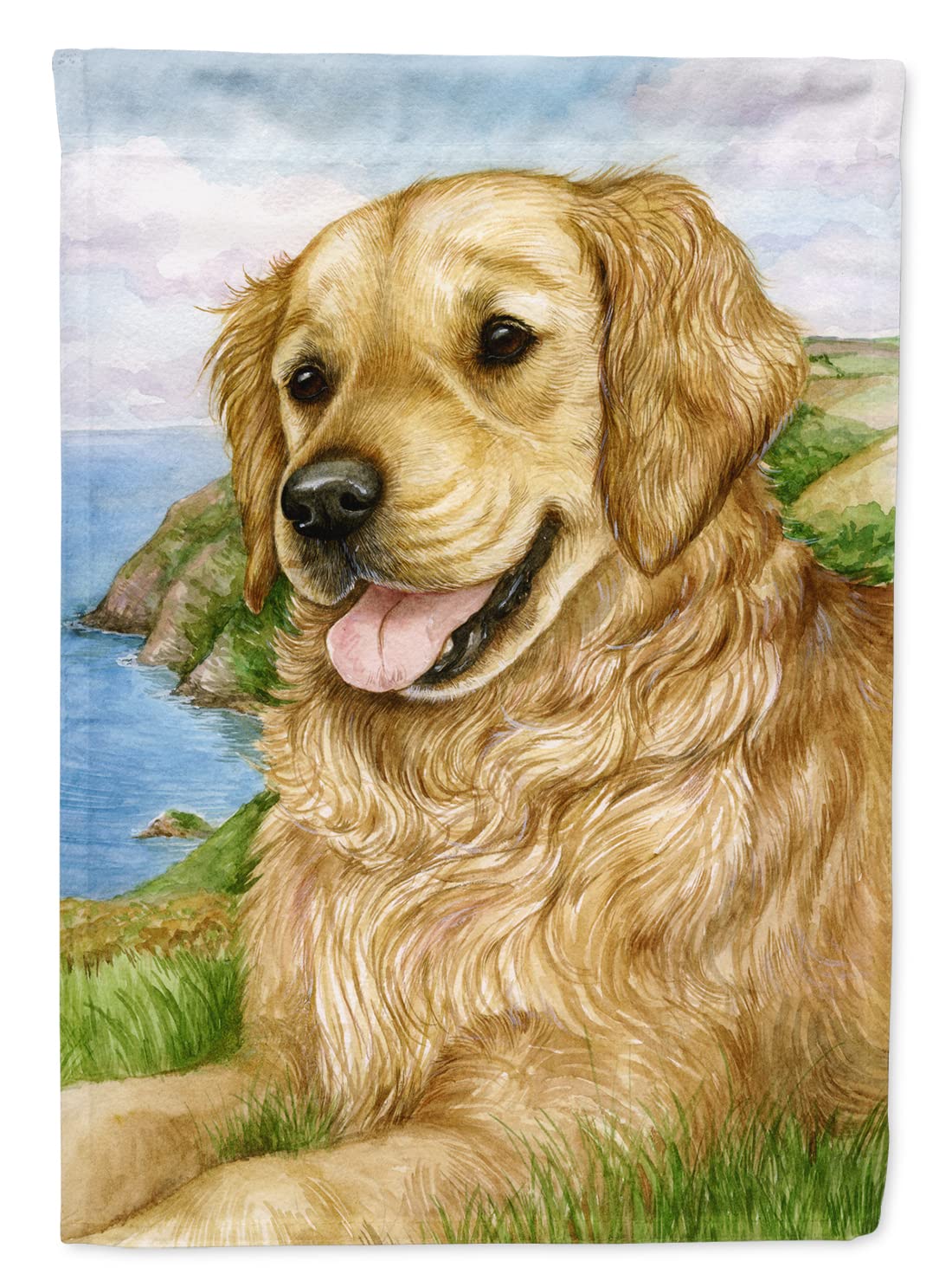 Drapeau de maison Golden Retriever Caroline's Treasures en toile multicolore