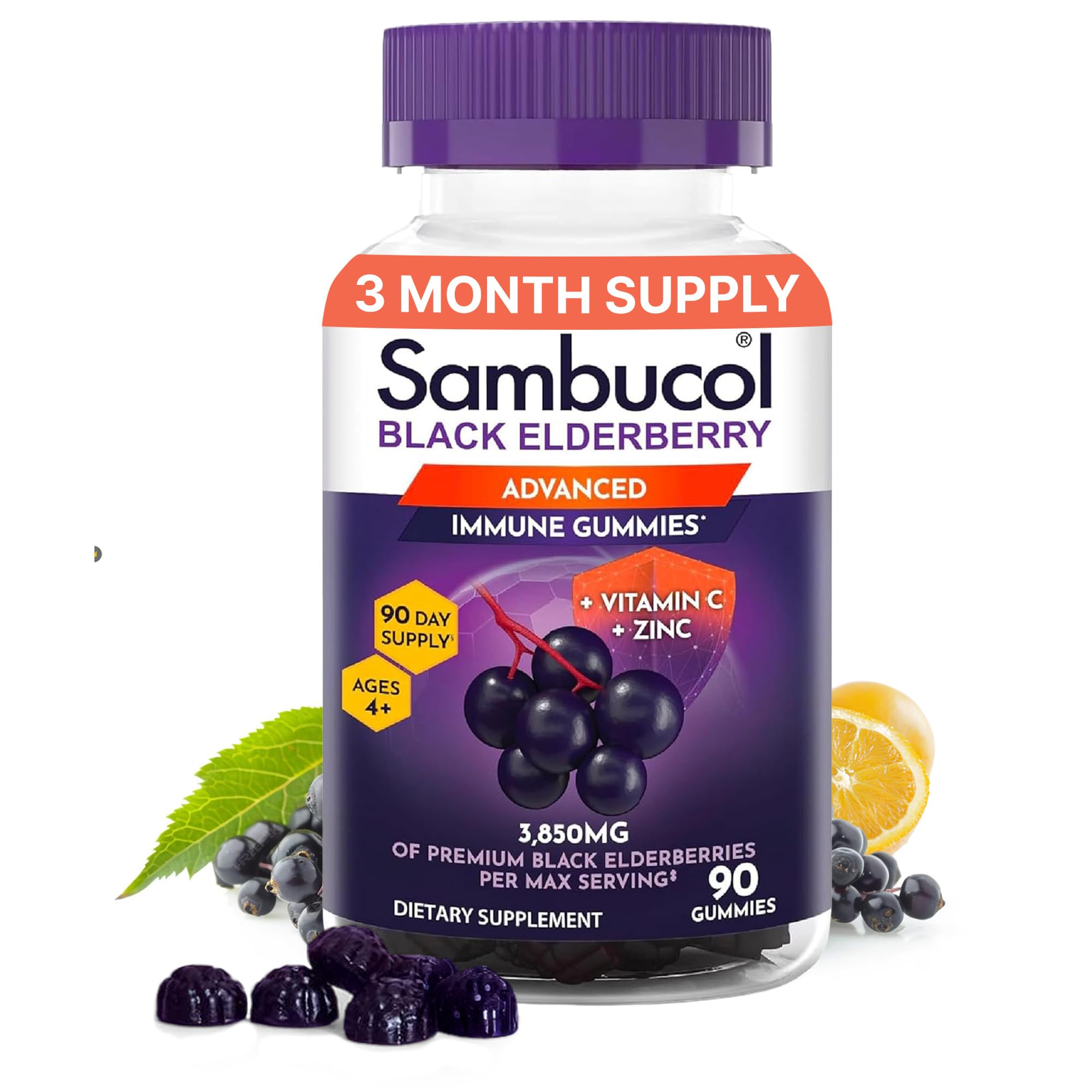 Black Elderberry Gummies 90ct