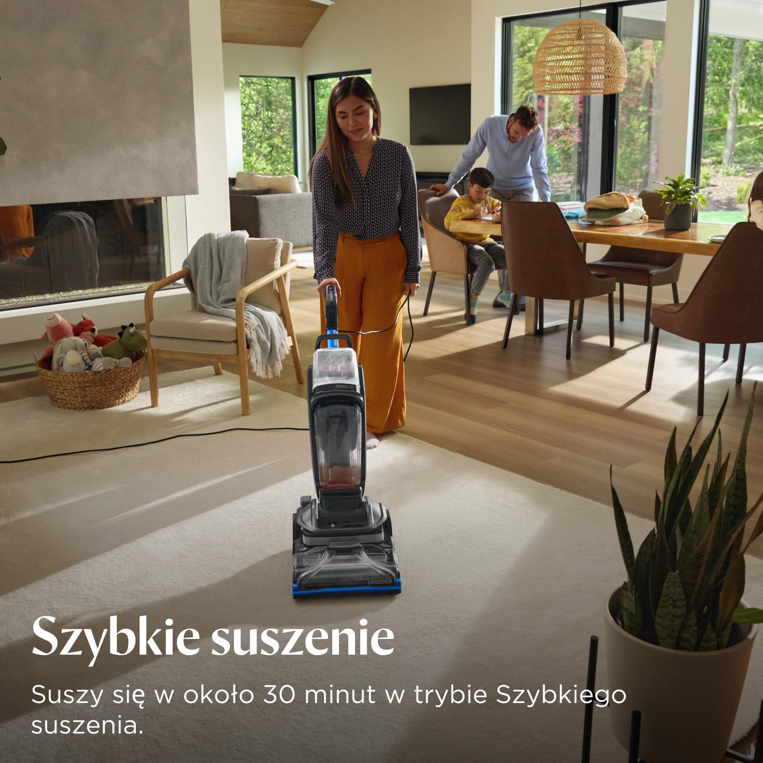 BISSELL Revolution HydroSteam 3670N Odkurzacz do dywanów Przewodowy 77 dBa Czarny Tytan Niebieski