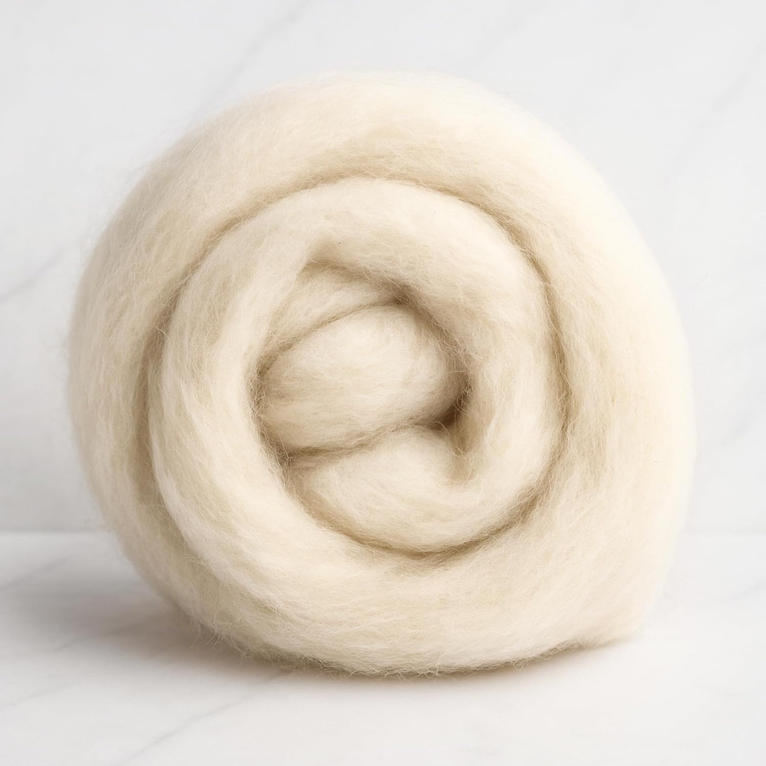 Merino Wool Carded Sliver | 19 Micron undyed roving Lofty Sliver for Effortless Hand Spinning, Wet and Needle Felting | Soft for Next-to-Skin Projects and Pure Enough to take dye (16, Ounces)