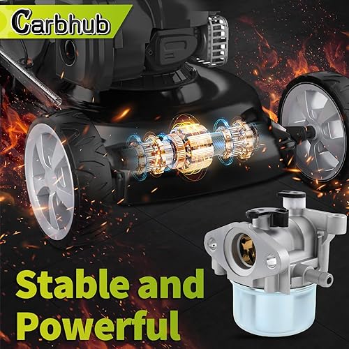 Miniatura 3 de Carbhub 790845 Carburador para 799866 790845 799871 796707 794304 12H800 Motor Toro Craftsman Cortacésped Carb Toro 22 pulgadas Reciclador con