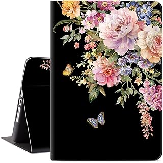 Vimorco iPad 9th Generation Case 2021, iPad 7th/8th Generation Case for 10.2 inch iPad Case, iPad Cover 10.2 Inch Auto Sleep/Wake, iPad Cover 9th Generation Multi-Angle View, Butterfly Flower