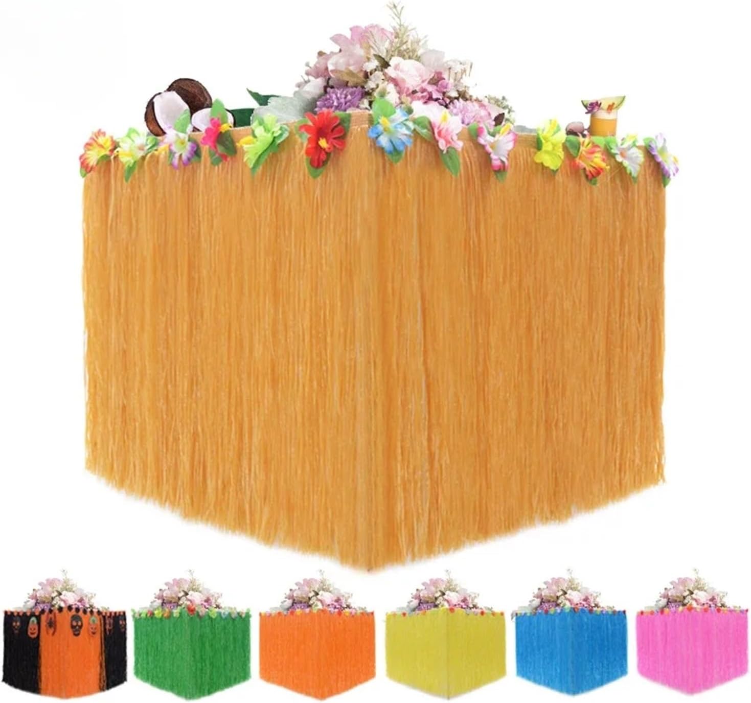 Party Table Skirt， Party Table Skirt Home Picnic Birthday Wan Christmas Prom Decoration Supplies Flag Color for Wedding, Birthday, Party, Bar, Prom(Green,30x276cm)