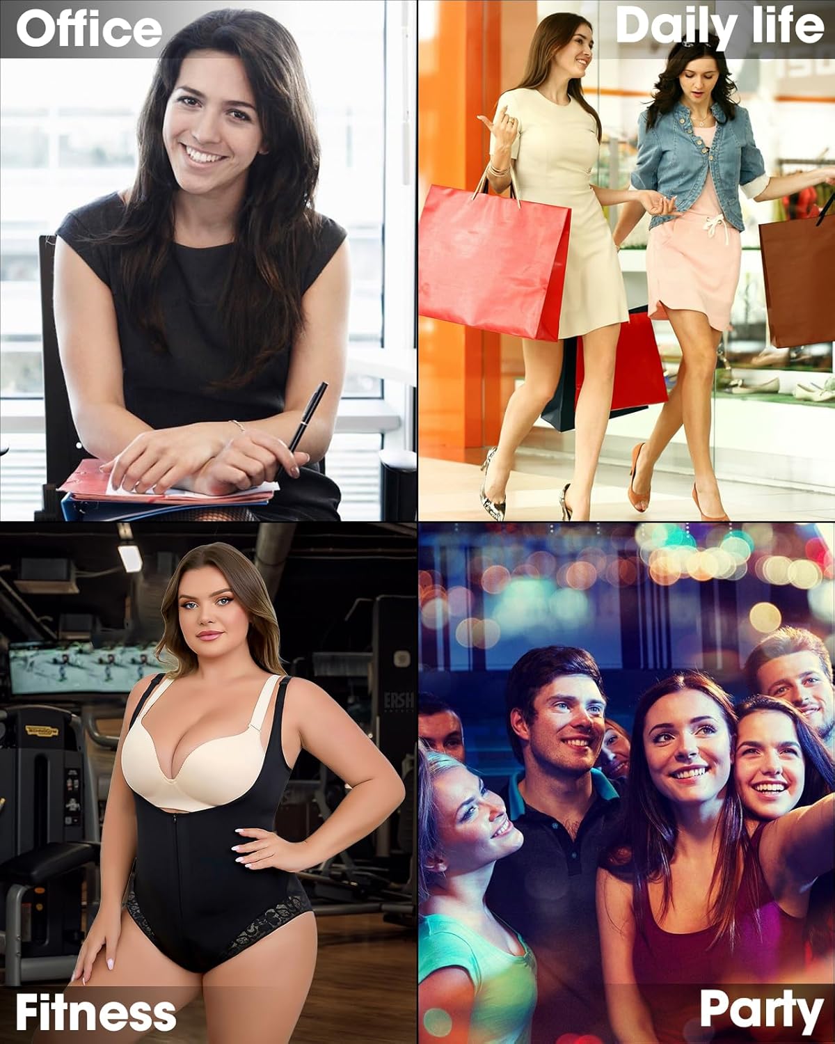 Plus Size Shapewear Bodysuits for Women Body Shaper with Invisible Zipper Seamless Bodysuit - Image 5