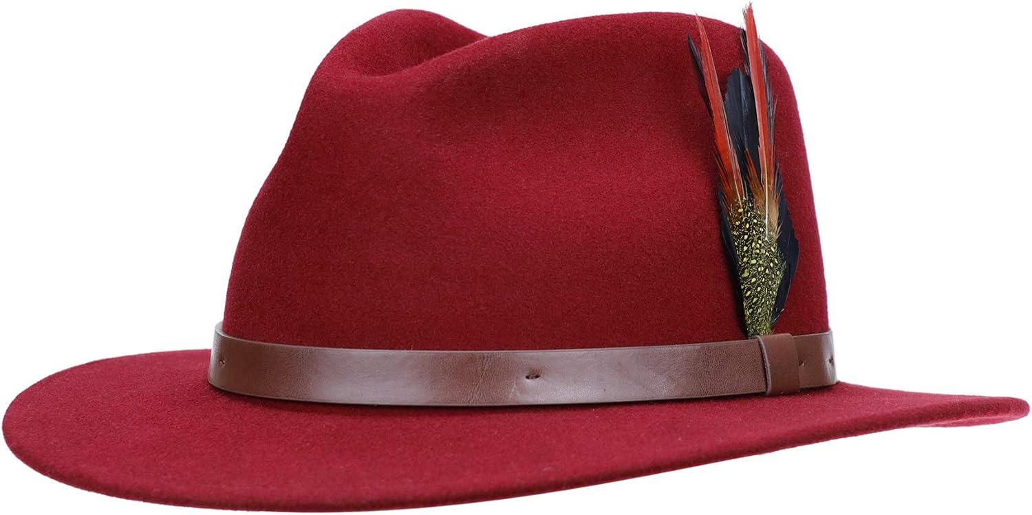 Women Wide Brim Fedoras Hats for Men 