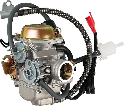 Miniatura 7 de 150cc gy6 carburetor PD24J for 4 Stroke Engines 125cc 150cc 152QMJ 157QMI 24mm for Motorcycle Scooter ATV Go Kart with Electric Choke Intake Manifold