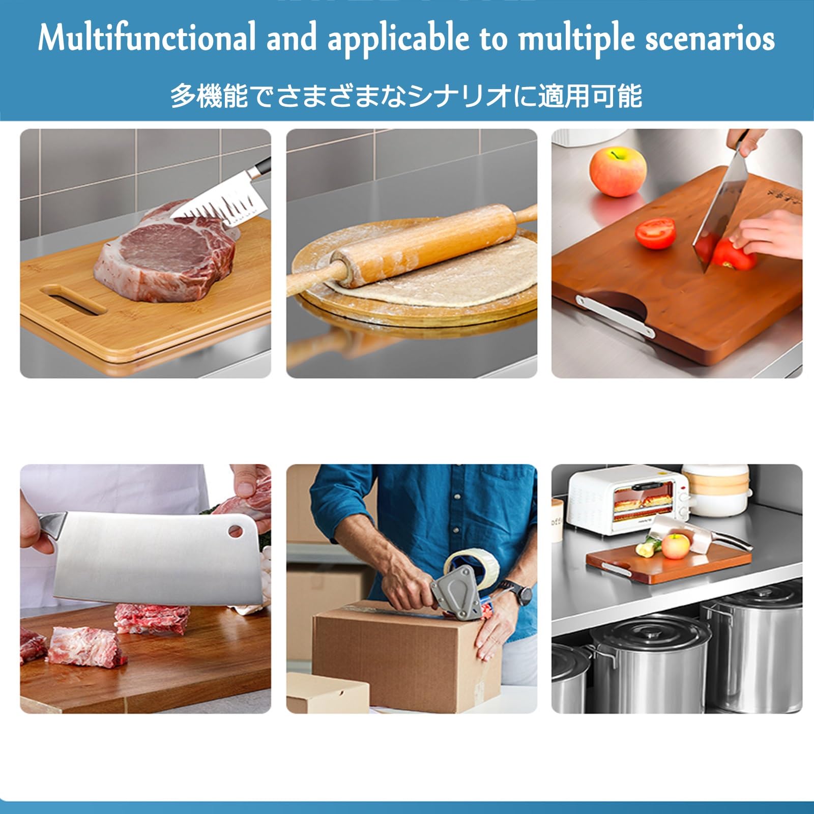 Mesas de preparación, Mesa comercial, mesa de cocina(150 * 60 * 80cm/59 * 23.6 * 31.5in)