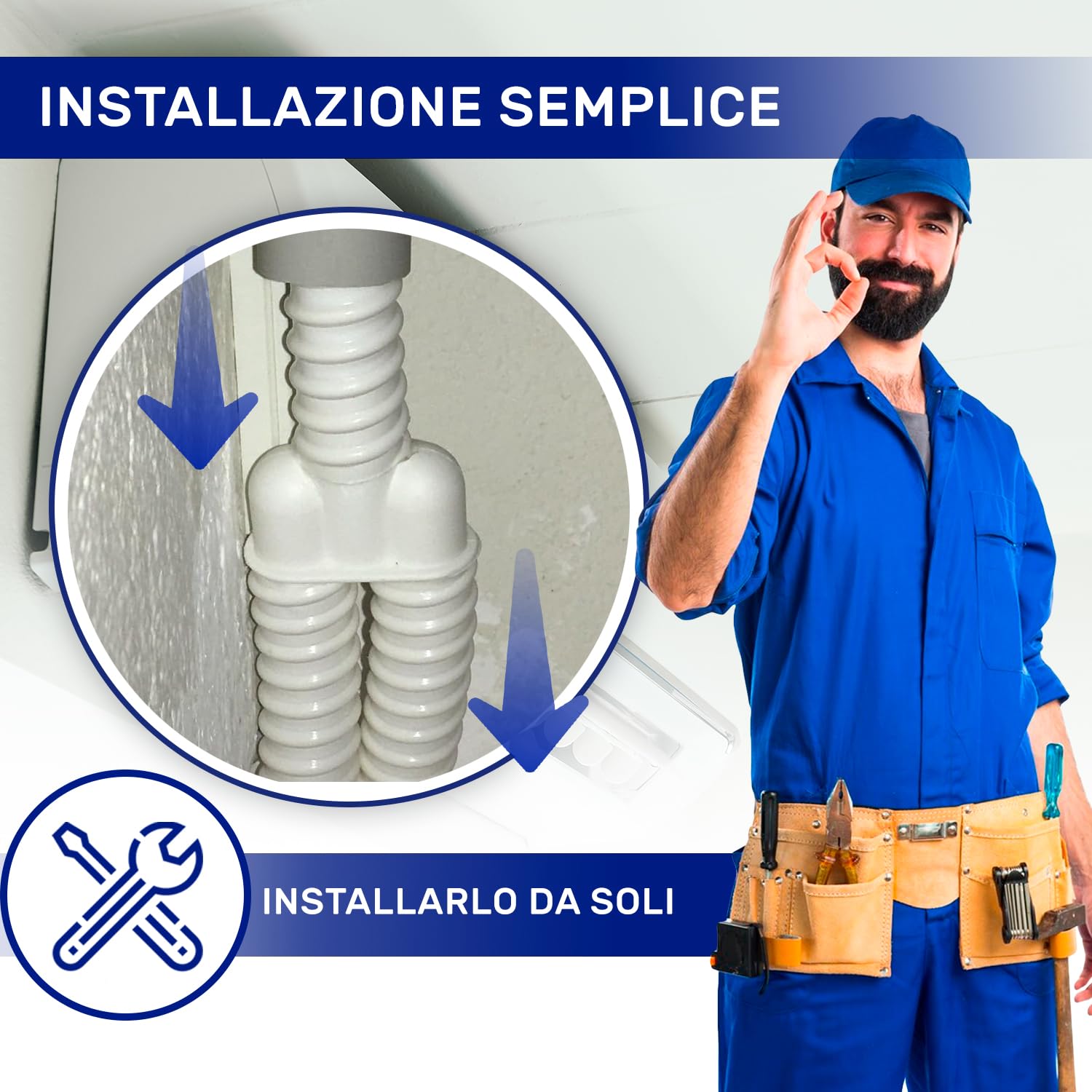 Raccordo Scarico Condensa Condizionatore A 3 Uscite Ø21 Mm - Monteral Made Italy - Foto 6