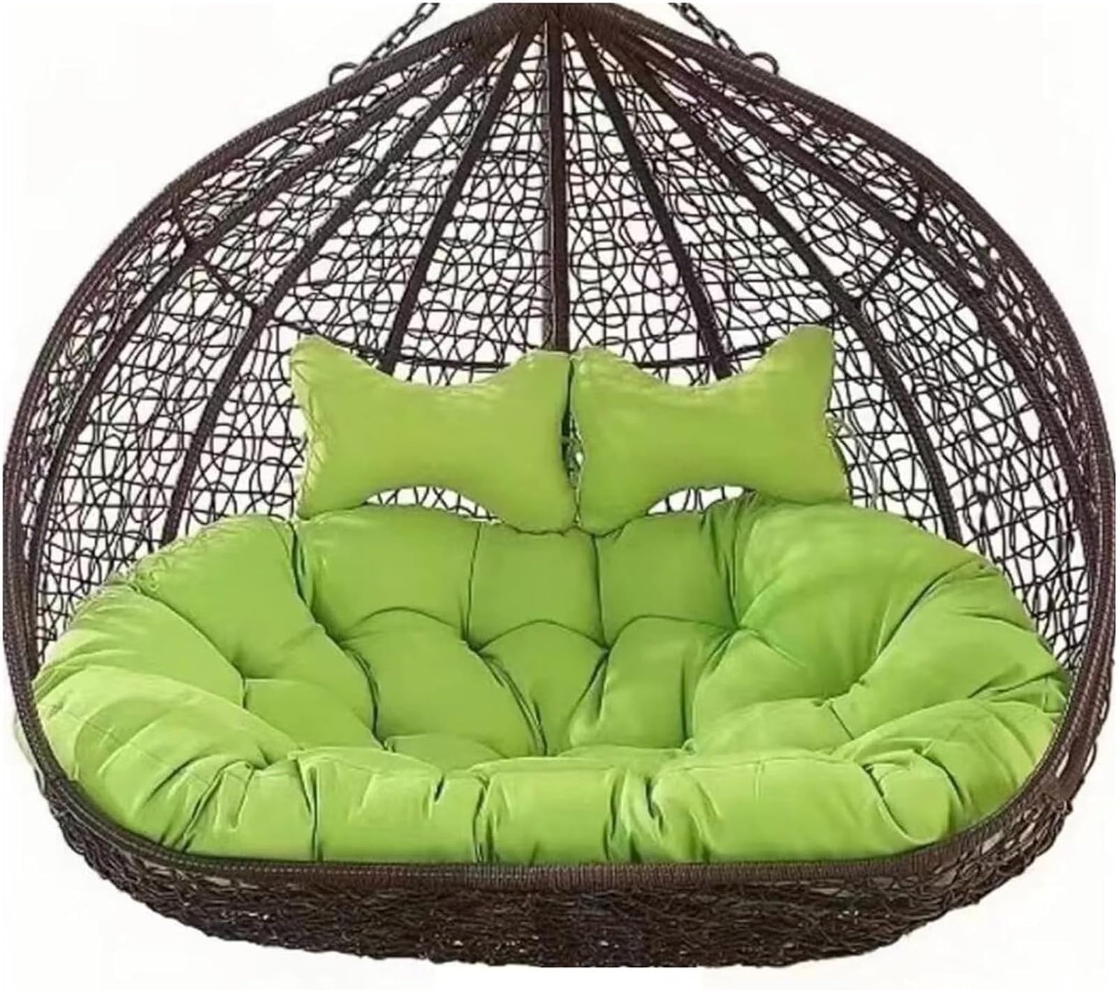 Egg Chair Swing Cushion Outdoor, 2 Person Hanging Egg Chair Cushion, Double Hanging Basket Chair Cushion, Hanging Hammock Chair Cushion Replacement (Only Cushion)(M,170 * 120cm/67 * 47in)