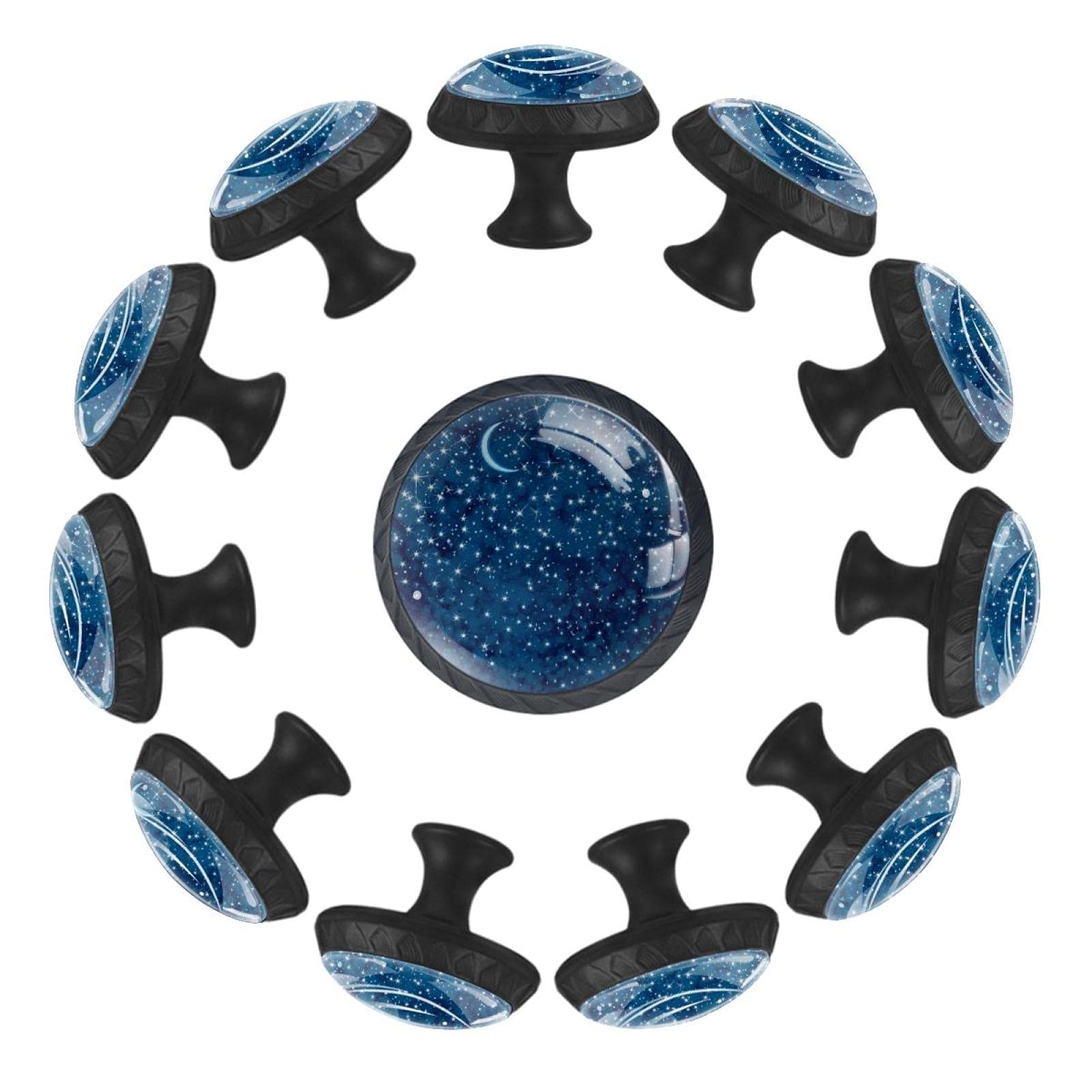 Boutons de tiroir ronds 35 mm bleu pour créer une ambiance douce en crèche