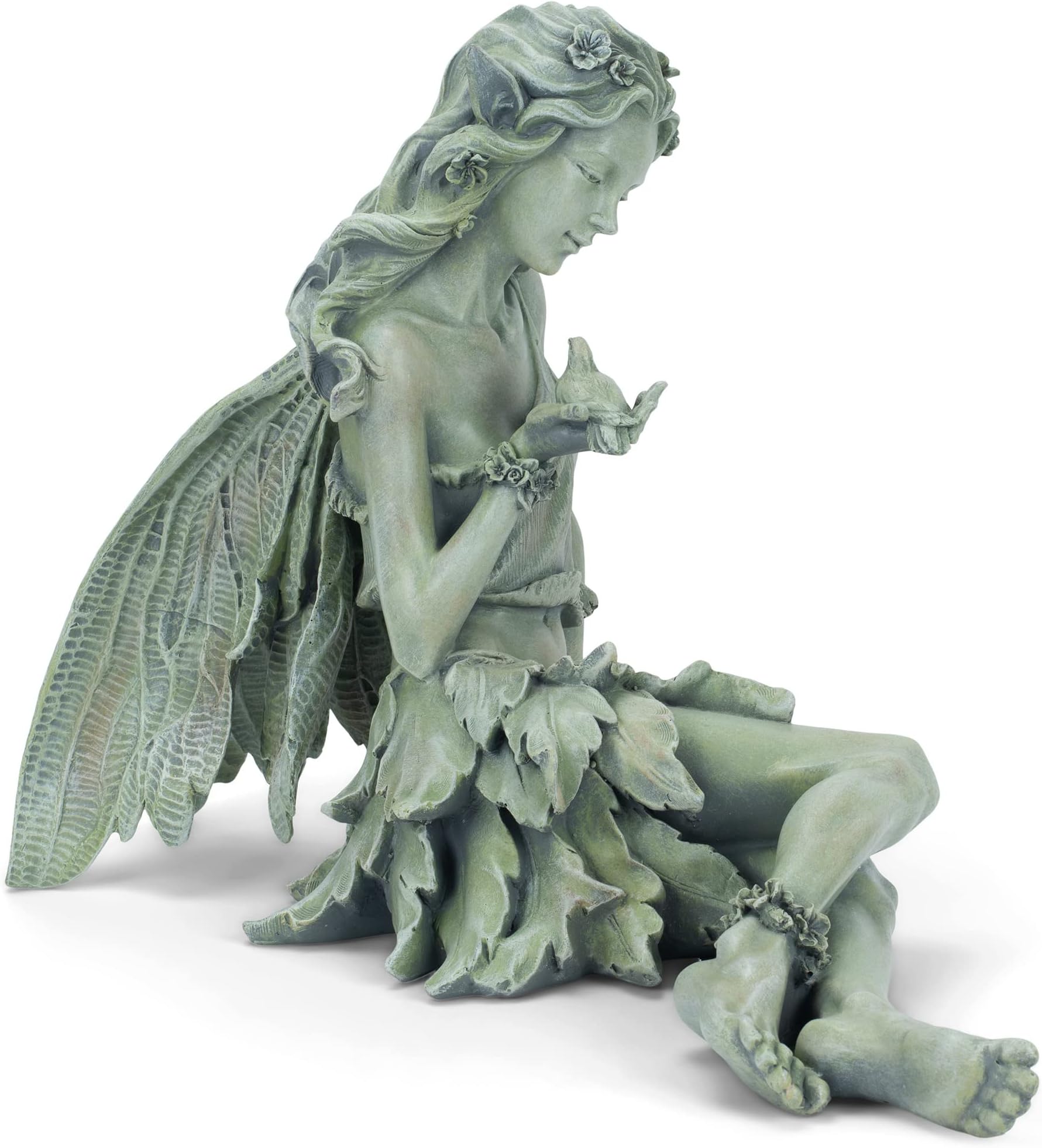Napco Bronze Fairy Figure Garden Statue, 13Inch Tall