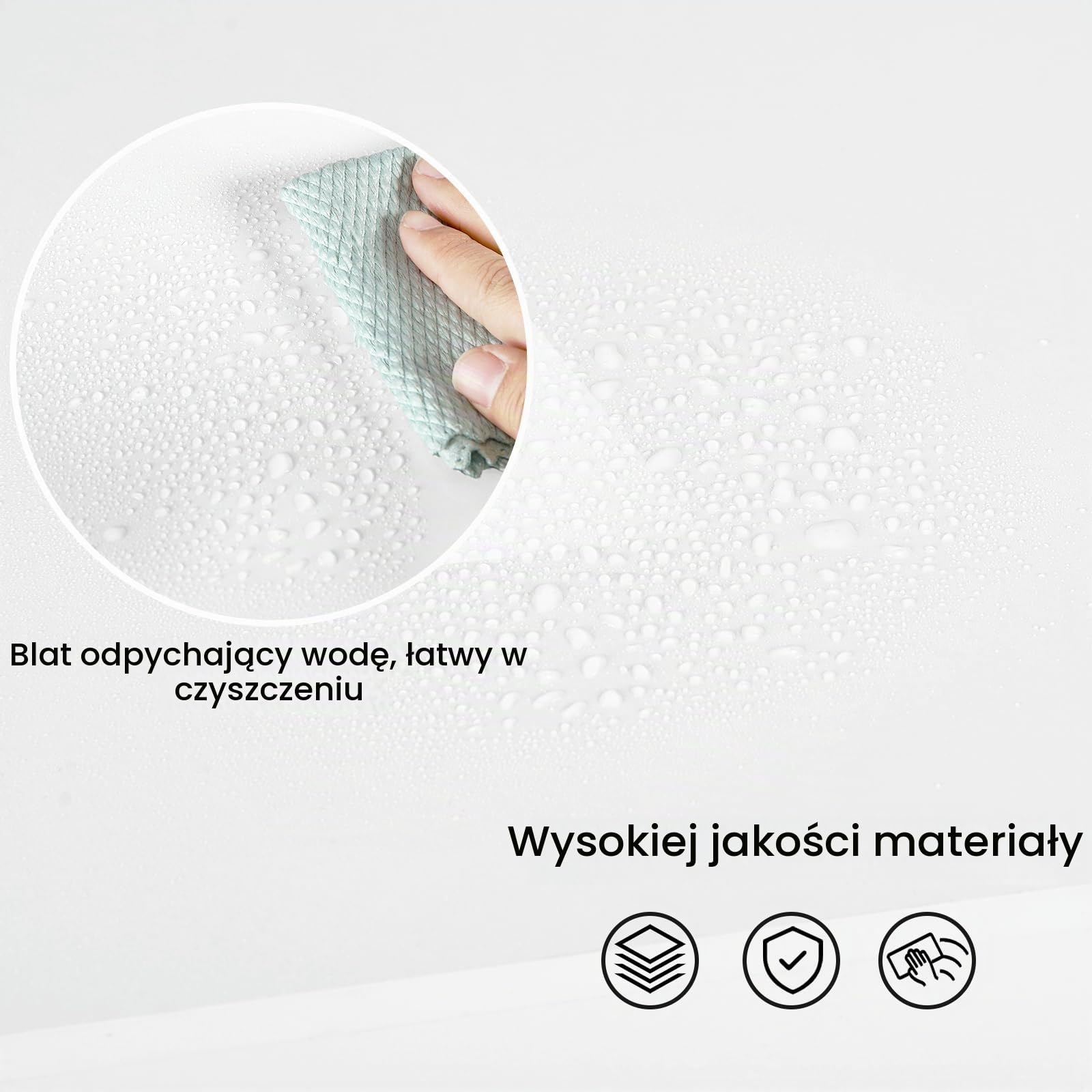 WOLTU Stół barowy, wysoki stół kuchenny, 1 szuflada i 3 otwarte przegródki do bocznego przechowywania, z drewna inżynieryjnego (biały, centymetry, 90, centymetry, 50, centymetry, 120)
