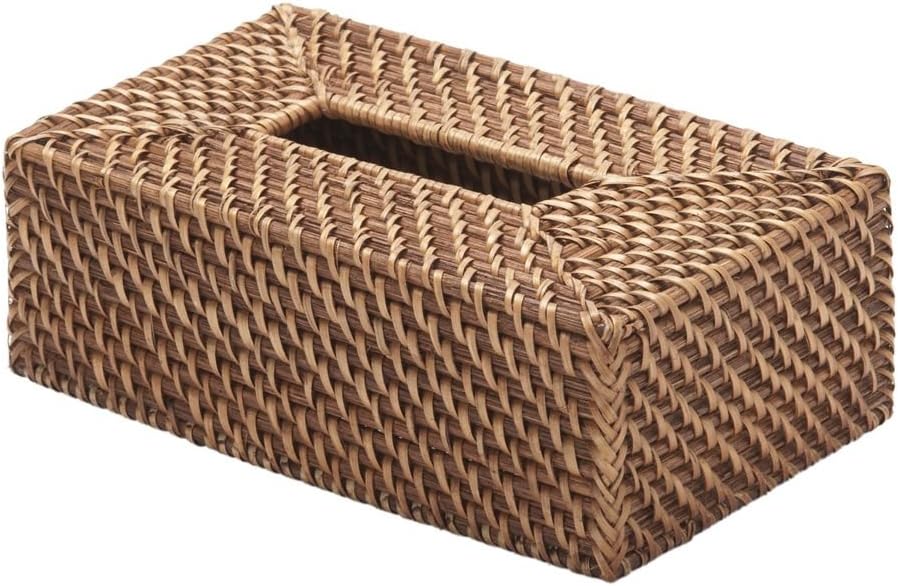 KOUBOO 1030018 Rectangular Tissue Box Cover, 10 Inch, Honey Brown