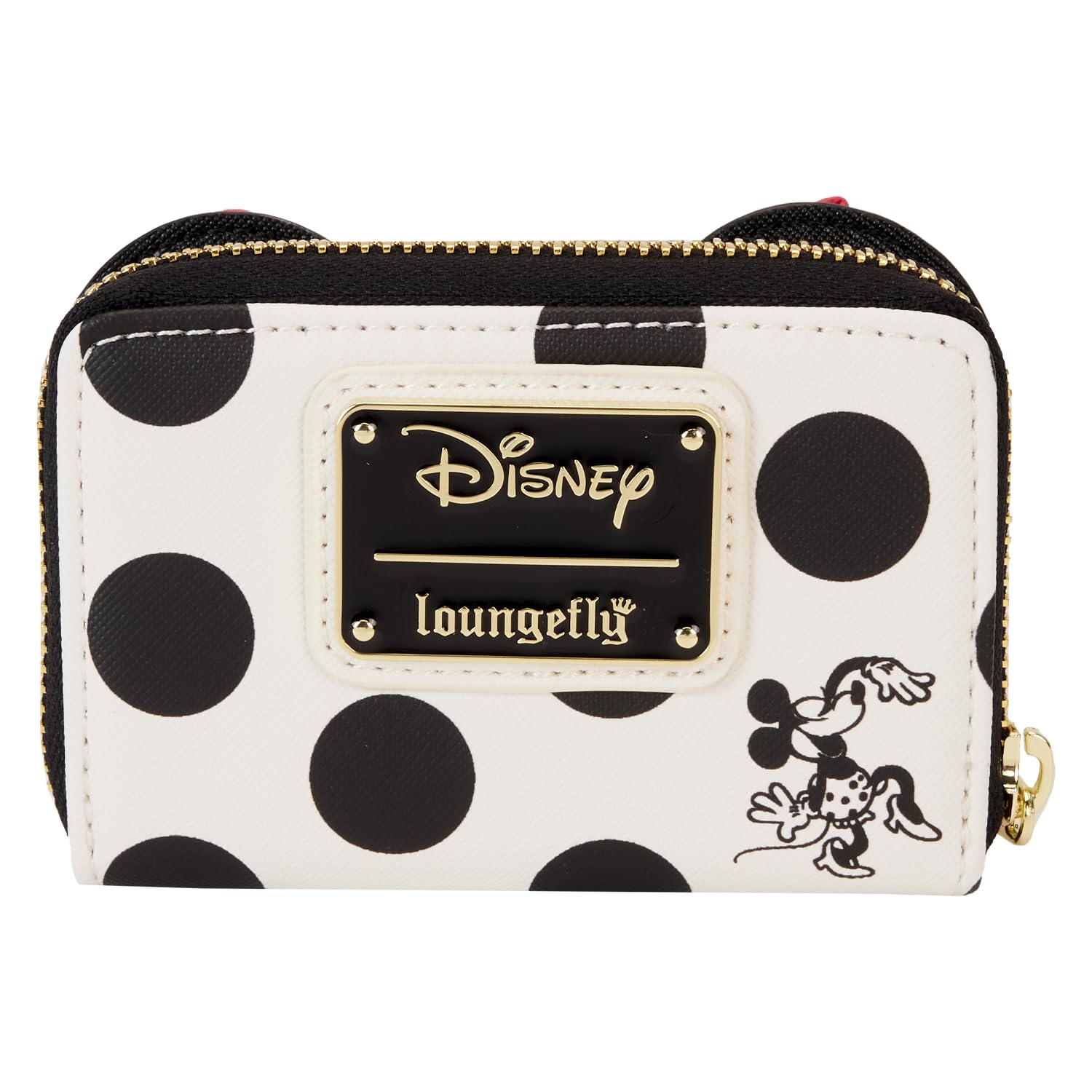 LOUNGEFLY Porta carte di credito rotante modello Minnie Rocks - pois classici