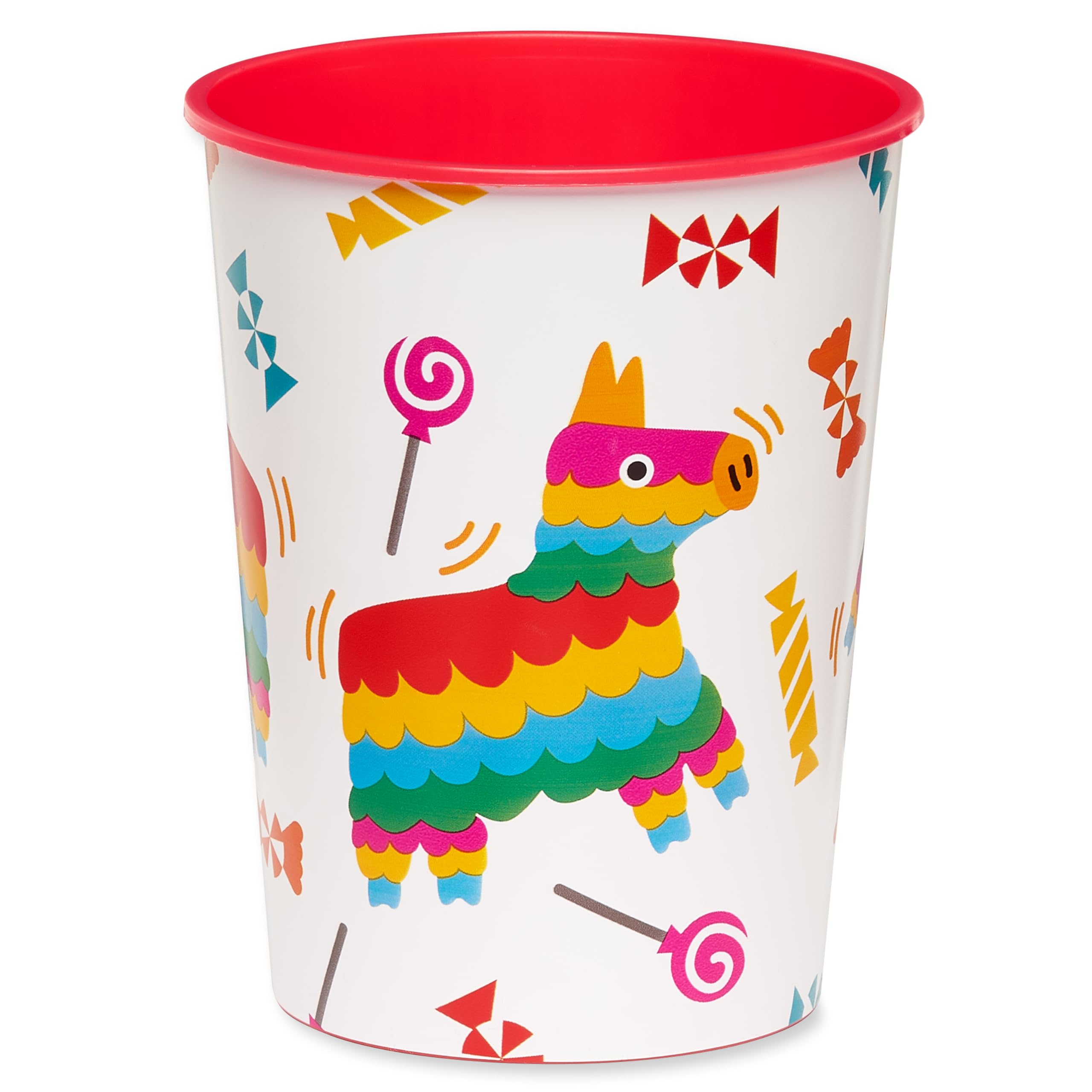 American Greetings 8-Count 16 oz. Reusable Plastic Cups, Fiesta Party Supplies