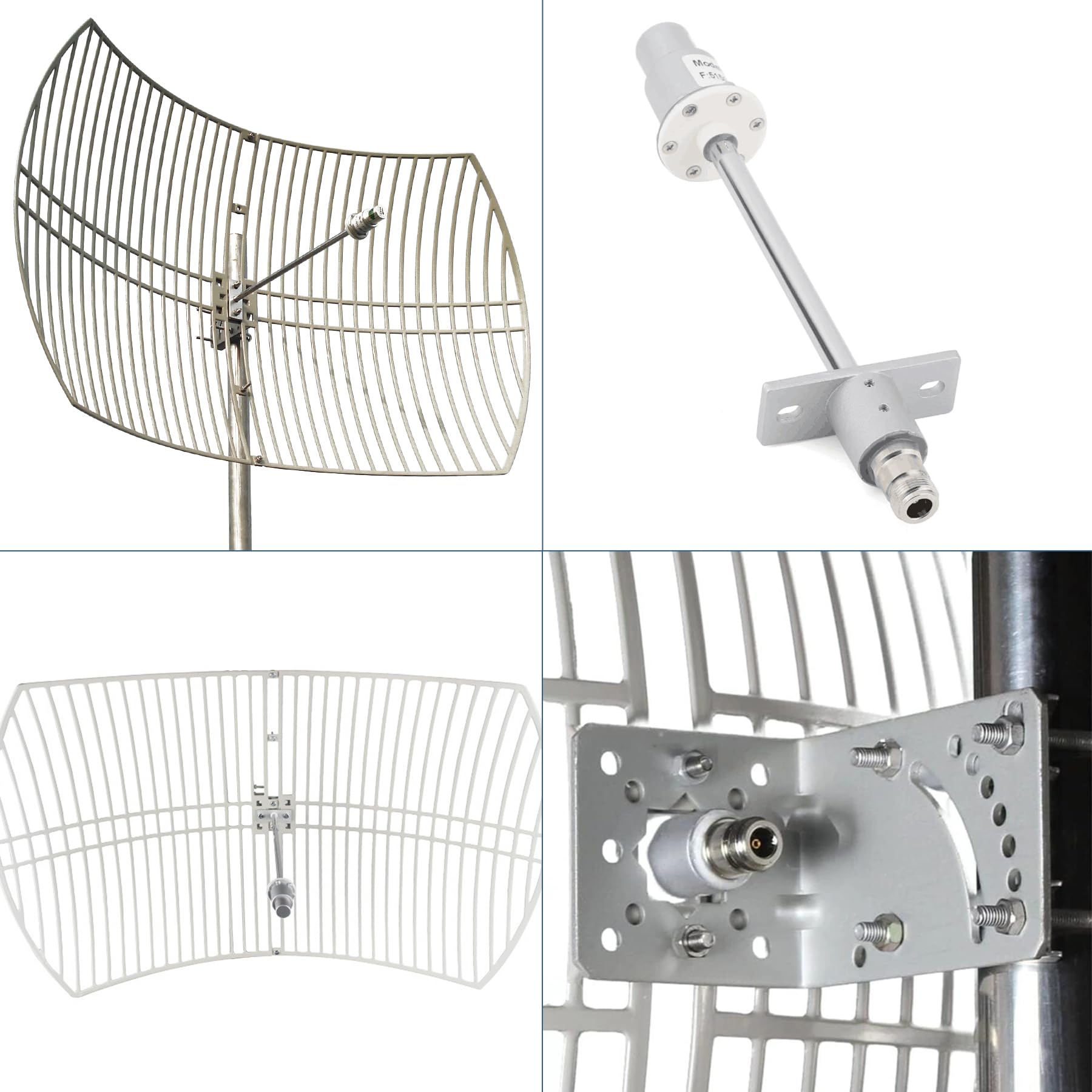 Antenne parabolique WiFi 5,8 GHz 5,8 GHz à gain élevé 30 dBi (5150-5850 MHz) type N femelle longue portée antenne directionnelle extérieure pour routeur Wi Fi carte réseau sans fil moniteur de