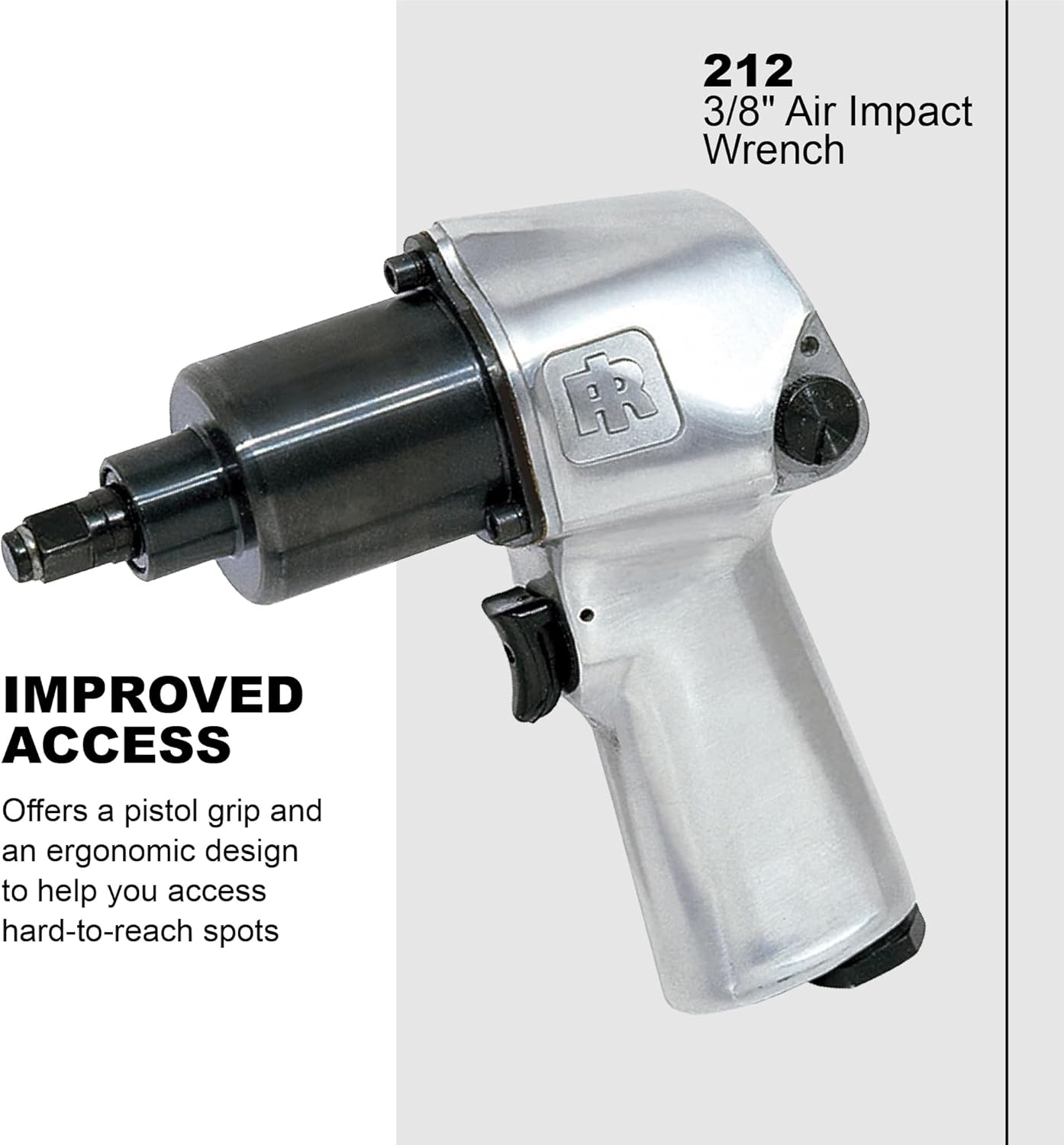 Ingersoll Rand 212 3/8" Air Impact Wrench, 150 ft-lbs Max Torque, Super Duty, Pistol Grip