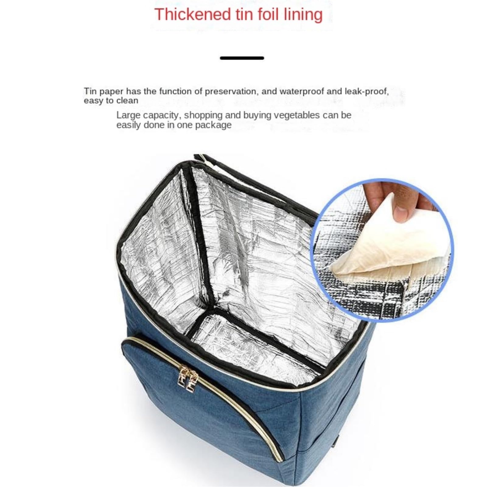Wózek na zakupy Składany Wózek Sklepowy Z Wyjmowaną Torbą I Wieloma Kieszeniami Do Codziennego Użytku składany wózek supermarketu(Gray)