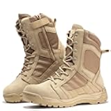 BOTAS PRO Tactical Boots for Men Side Zipper 8 Inch Lightweight Comfortable Military Hiking Boots(BMP110)