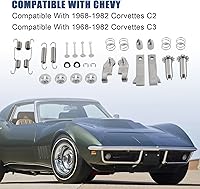 Vista 3 de Kit de hardware de freno de estacionamiento de acero inoxidable compatible con Chevy Corvette C2 C3 LH y RH 1965-1982