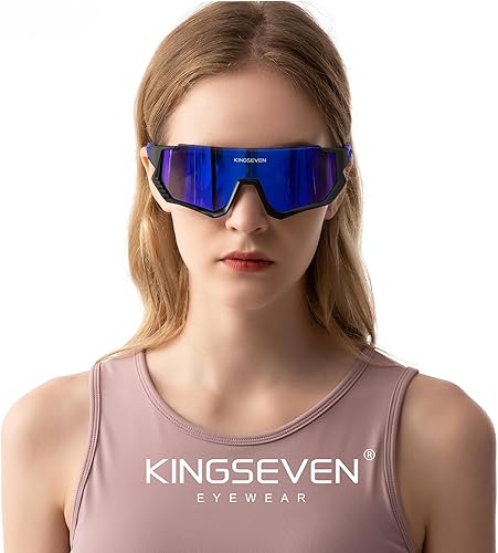 Miniatura 2 de KINGSEVEN Gafas de sol polarizadas de ciclismo para hombre, gafas de sol deportivas MTB gafas de bicicleta UV400 protección LS910