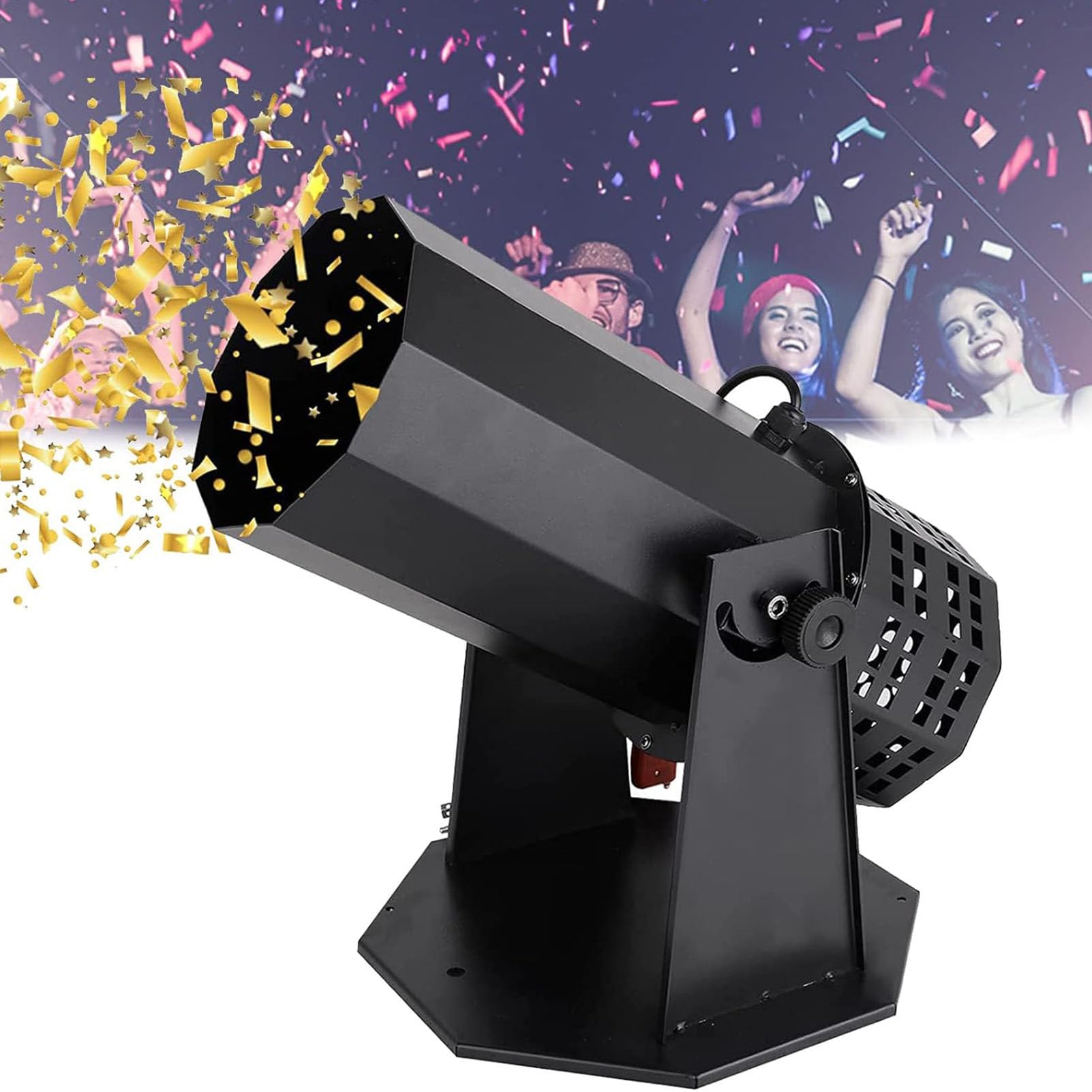 Macchina elettrica di Cannone coriandoli 1500w con cotetti di Lancio di coriatori Colla cotendo con Telecomando Wireless per Halloween, Feste di concerti DJ Compleanno,Machine+ColorPaper