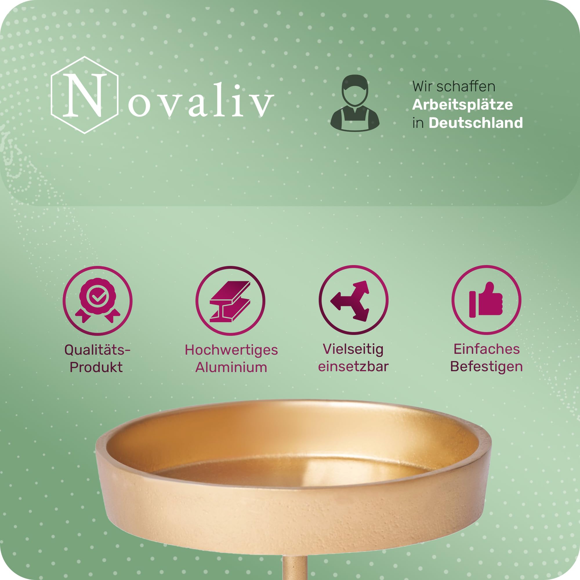 Novaliv 12x Kerzenpick flach 10cm Gold Aluminium Kerzenständer Adventskranzdeko Kerzenhalter Adventskranz Adventskerzenhalter Weihnachtskranz Kerzenteller zum Stecken rund Kerzenpin
