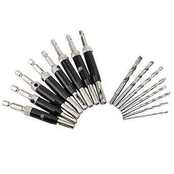 Hinge Drill Bit Set, Set of 17 Center Centering Hinge Tapper Core Drill Bit Set, Window Door Cabinet Drilling Hole Puncher Tools, for Drilling Door and Window Hinges'$