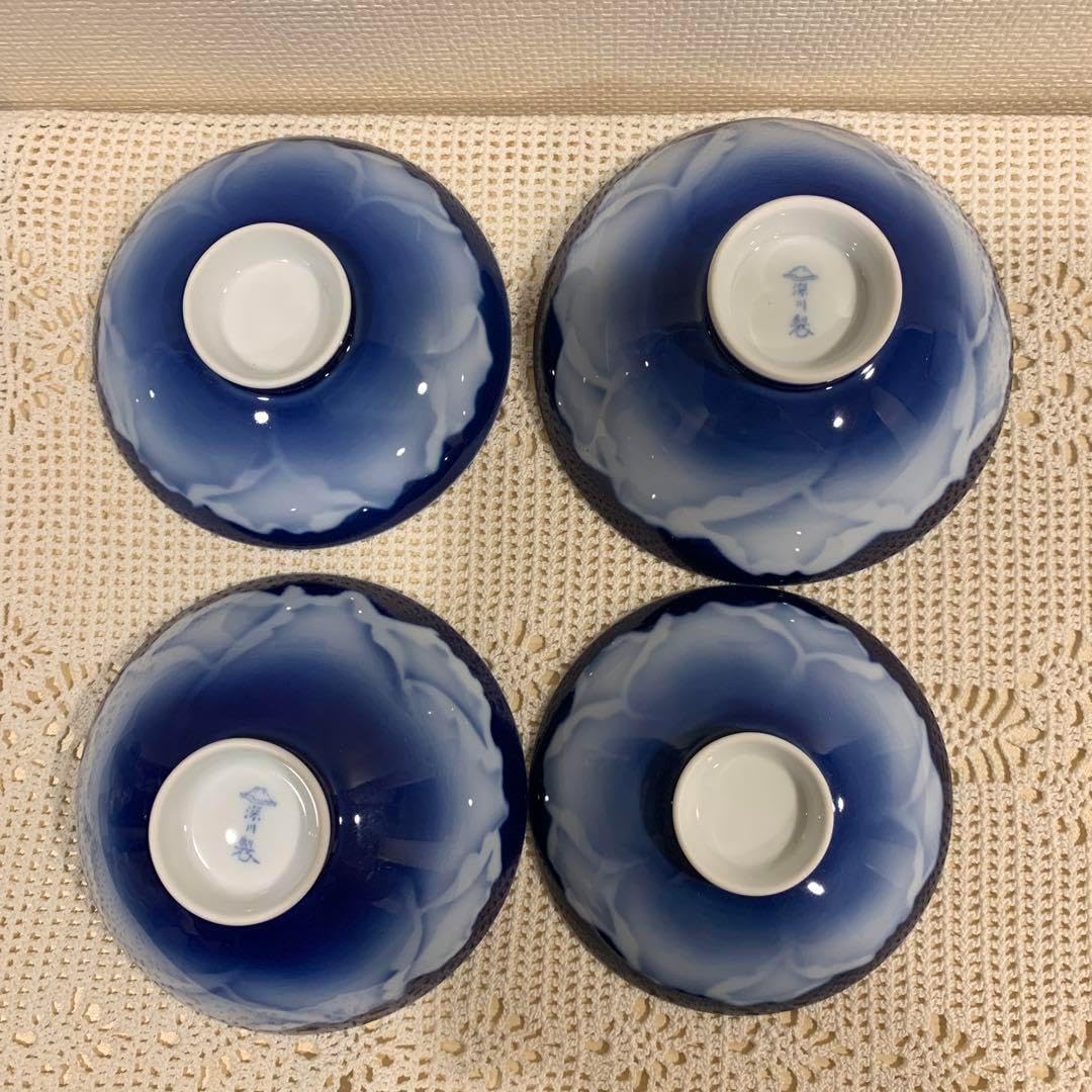 香蘭社　夫婦セット　湯呑　茶碗　希少 深川製磁 夫婦睦揃 ご飯碗 湯呑ペア セット 桐箱 美品 桐