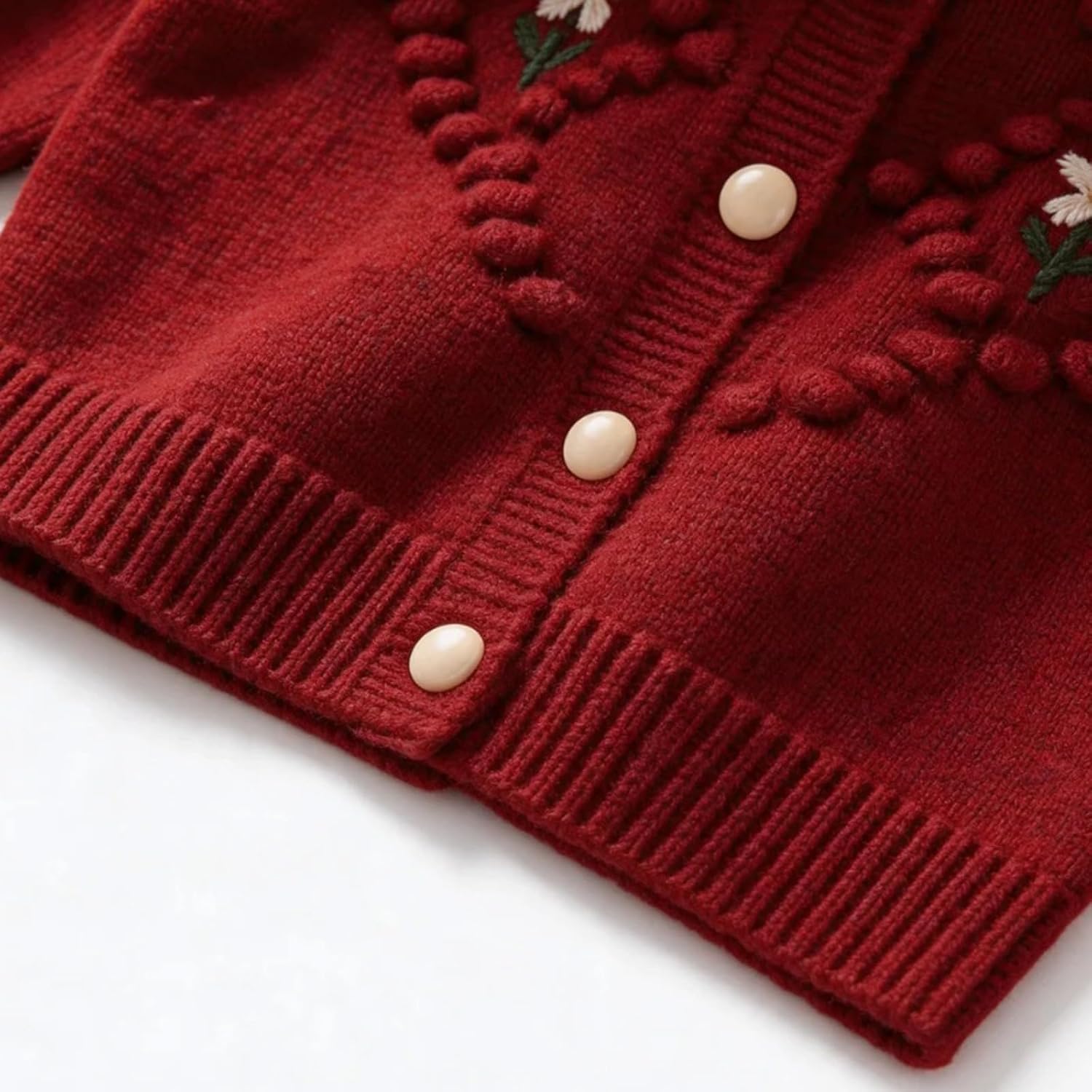 Girls Long Sleeve Casual Cardigan Kids Open Front Soft Knit Oversized Sweater with Pockets