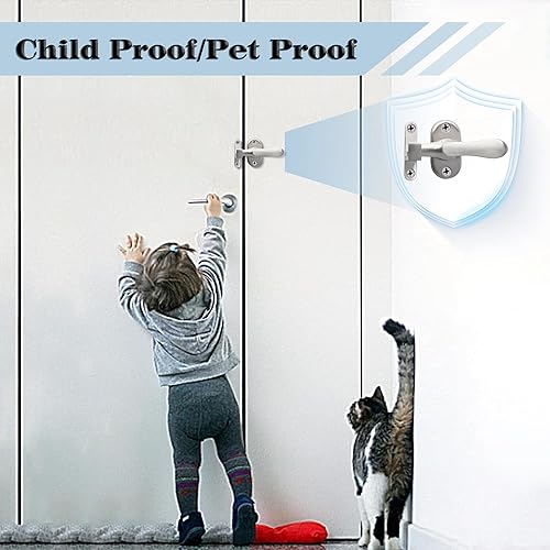 Miniatura 6 de Alise Pestillo de cierre con bisagra, cerradura de puerta con cierre de bisagra de 360 grados, hardware de puerta de acero inoxidable SUS304 para