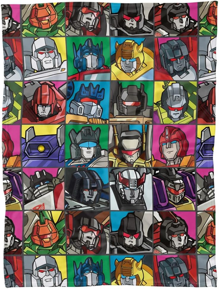 LOGOVISION Transformers Transformers Squares Fleece Blanket 60" x 80"