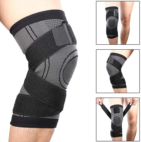 Miniatura 28 de Rodilleras para dolor de rodilla, 1 paquete de rodillera de compresión, soporte de rodilla para entrenamiento deportivo, levantamiento de pesas