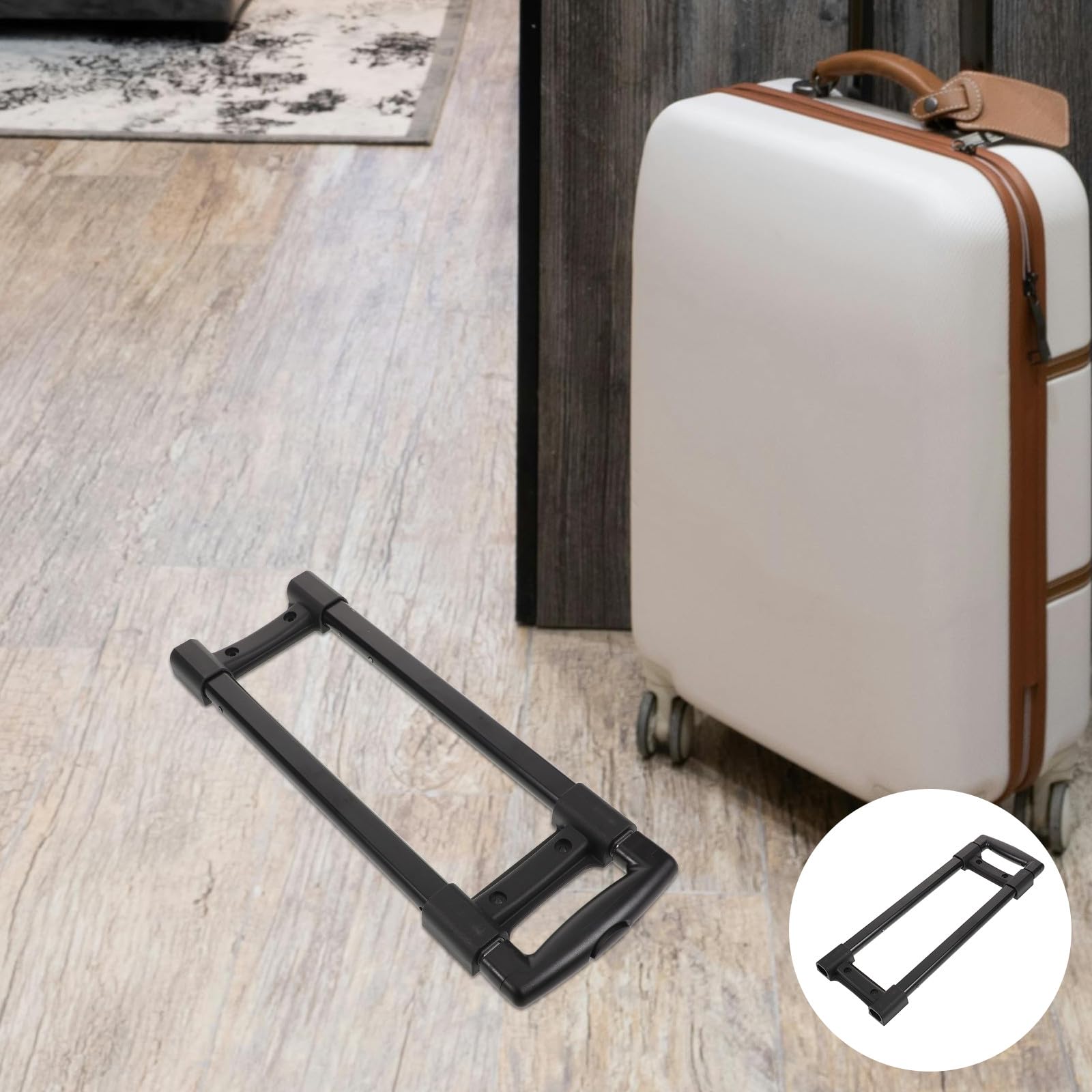 POPETPOP Mango de Extensión para Maleta de Aluminio Asa Telescópica Ajustable, 3 Secciones y Botón Ergonómico, Reemplazo para Equipaje Ruedas, Accesorio para Viajeros Frecuentes