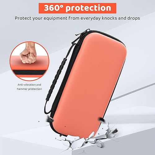 Miniatura 3 de HYPERCASE Carrying Case for Nintendo Switch Lite, Pink Protective Hard Portable Travel Pouch Case for Switch Accessories with 8 Game Cartridges, TPU