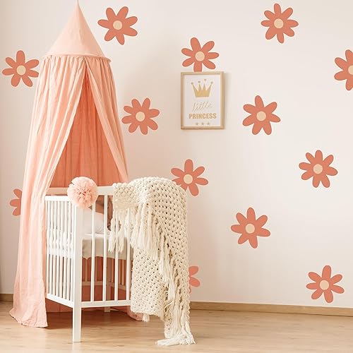 Miniatura 6 de Plantillas de pared bohemias con flores de margaritas grandes para pintar patrones grandes en la pared, concreto para patio, plantilla reutilizable