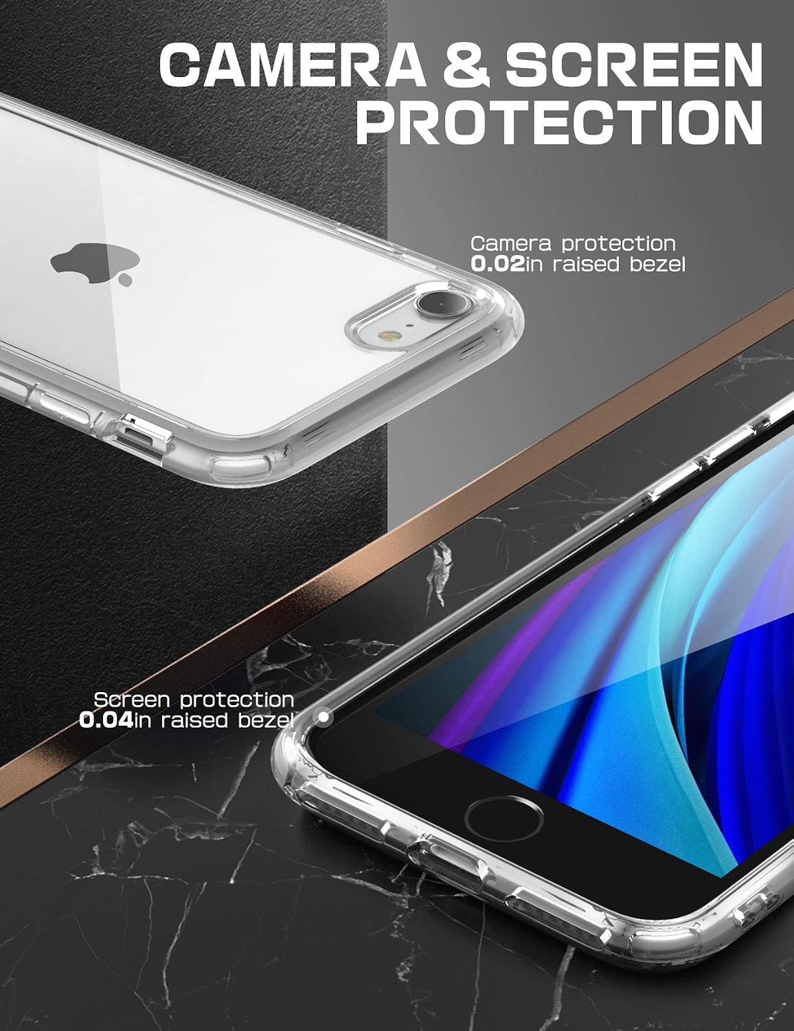 SUPCASE Unicorn Beetle Style Case Designed for iPhone SE (2022/2020) /iPhone 7/iPhone 8, Premium Hybrid Protective Clear Bumper Case (Clear)