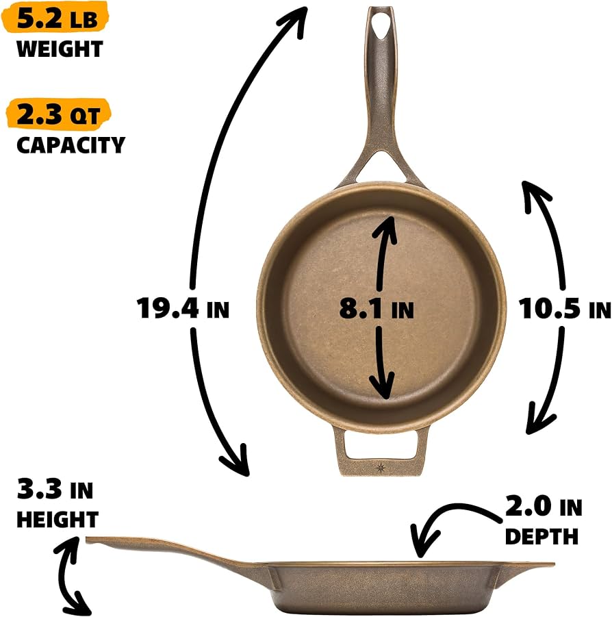 Amazon.com: Stargazer 10.5-Inch Cast Iron Skillet | Made in USA