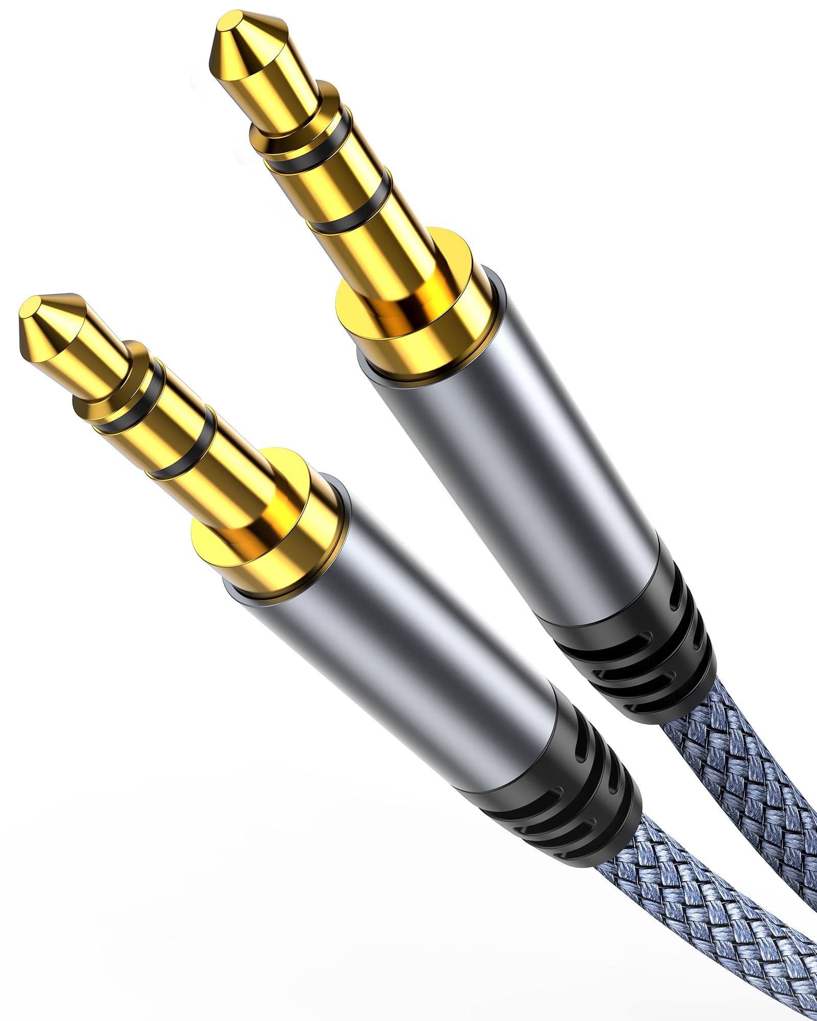 Highwings Aux Kabel,Audio Kabel 3,5mm Klinkenkabel [1,2M] Stereo Klinke auf Klinke Nylon Geflochtenes Hochwertige Kabel für Kopfhörer, Auto, Handy, PC, Lautsprecher, Stereoanlagen, MP3-Player usw