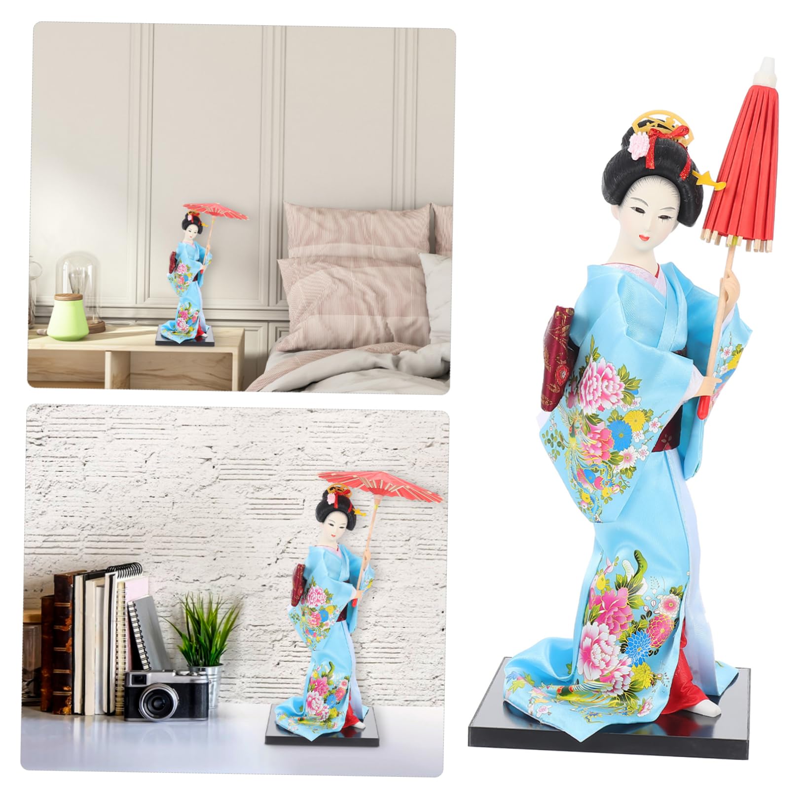 Garneck Japońska lalka gejsza ozdoba kimono figurka tradycyjna japońska dekoracja do domu i sklepów kolekcjonerska azjatyckie rzemiosło prezent dla przyjaciół