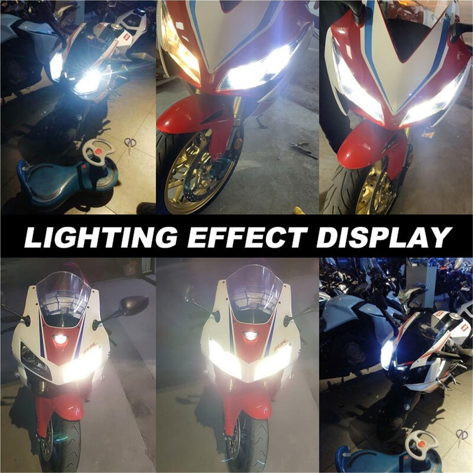 Kit de phares Phares LED H7 6000 K blancs 12 V pour moto 30 W, adaptés à la BMW S1000RR 2009-2018 Phare de moto(2PCS LED H7 White)