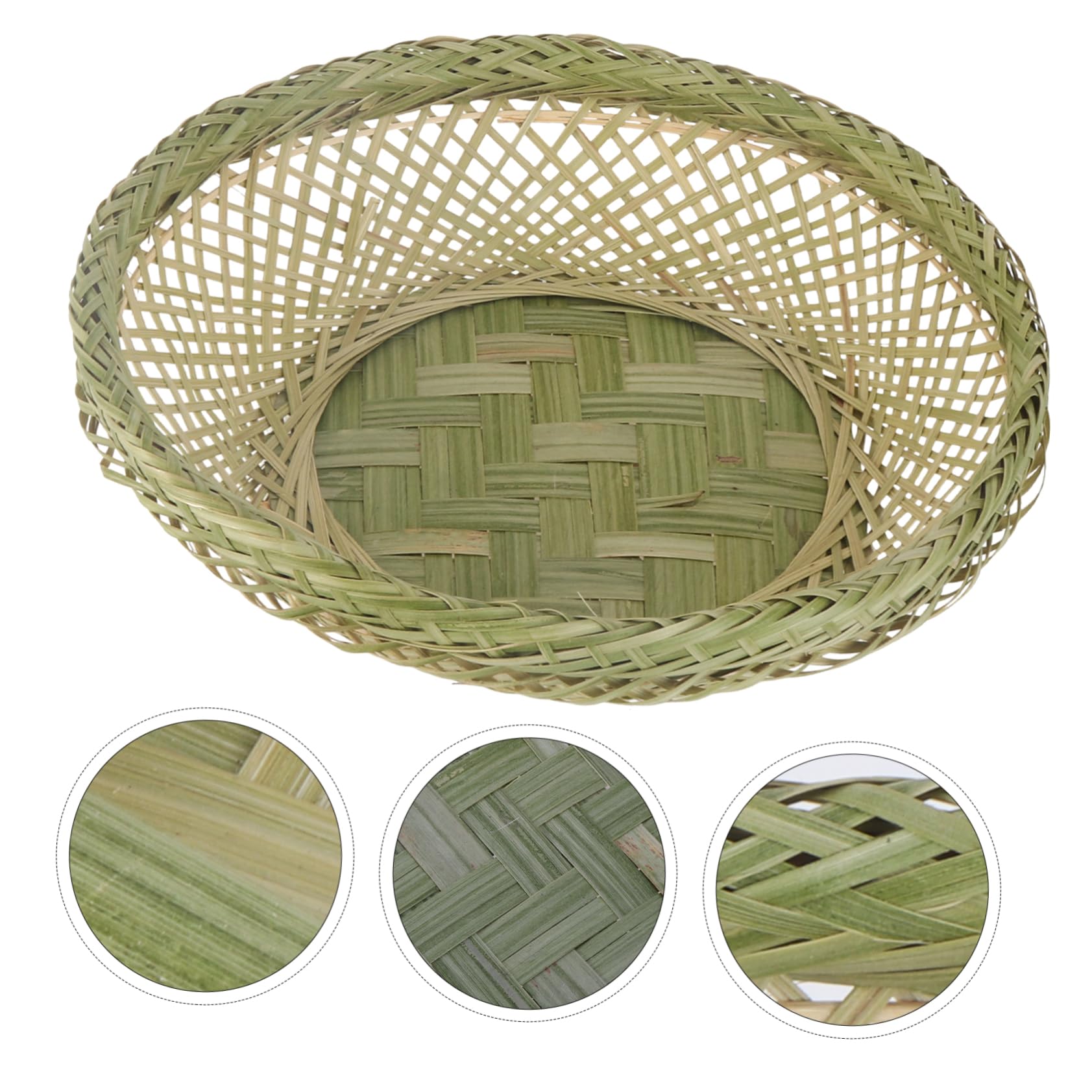 GLEAVI 1Pc Round Woven Storage Basket Organizer Stylish Bread Basket for Home and Versatile Design for Hotels and More