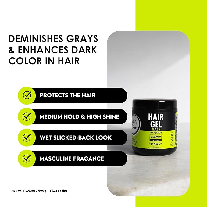 Gel para cabello Rolda Black para hombres 8.81 oz miniatura 6