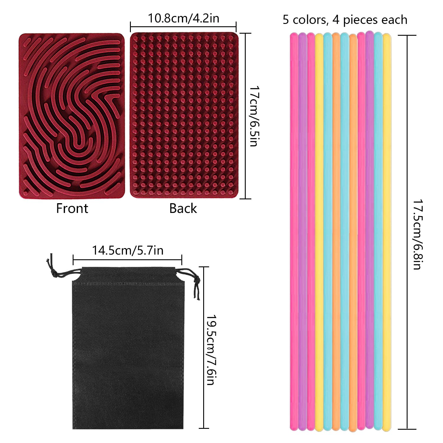 Sensory Activity Board, Silicone Fidget Toys, Push And Peel Waves ...