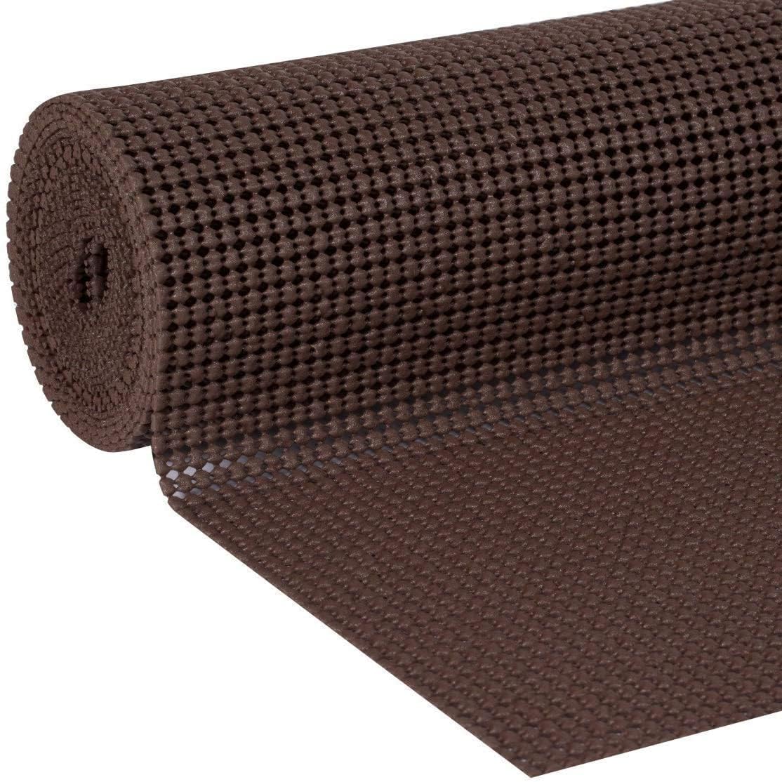 Ash & Roh® - Anti Slip Drawer Mat for Shelf and Shelves, Strong and Durable Non-Adhesive Grip Liner Mat for Bedroom Wardrobe Cabinet and Kitchen Place mats (30x300) (WALLNUT)-image-9