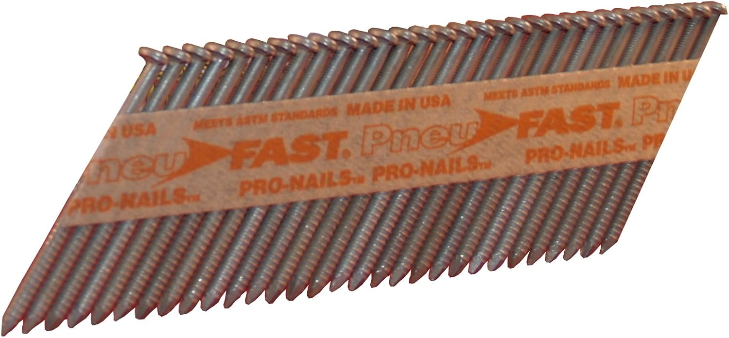SP10DXRHG 3-by-0.120-Inch Tri-Coat Galvanized Ring Clipped Head Nail for 30-33 Degree Nailers, 1000-Count