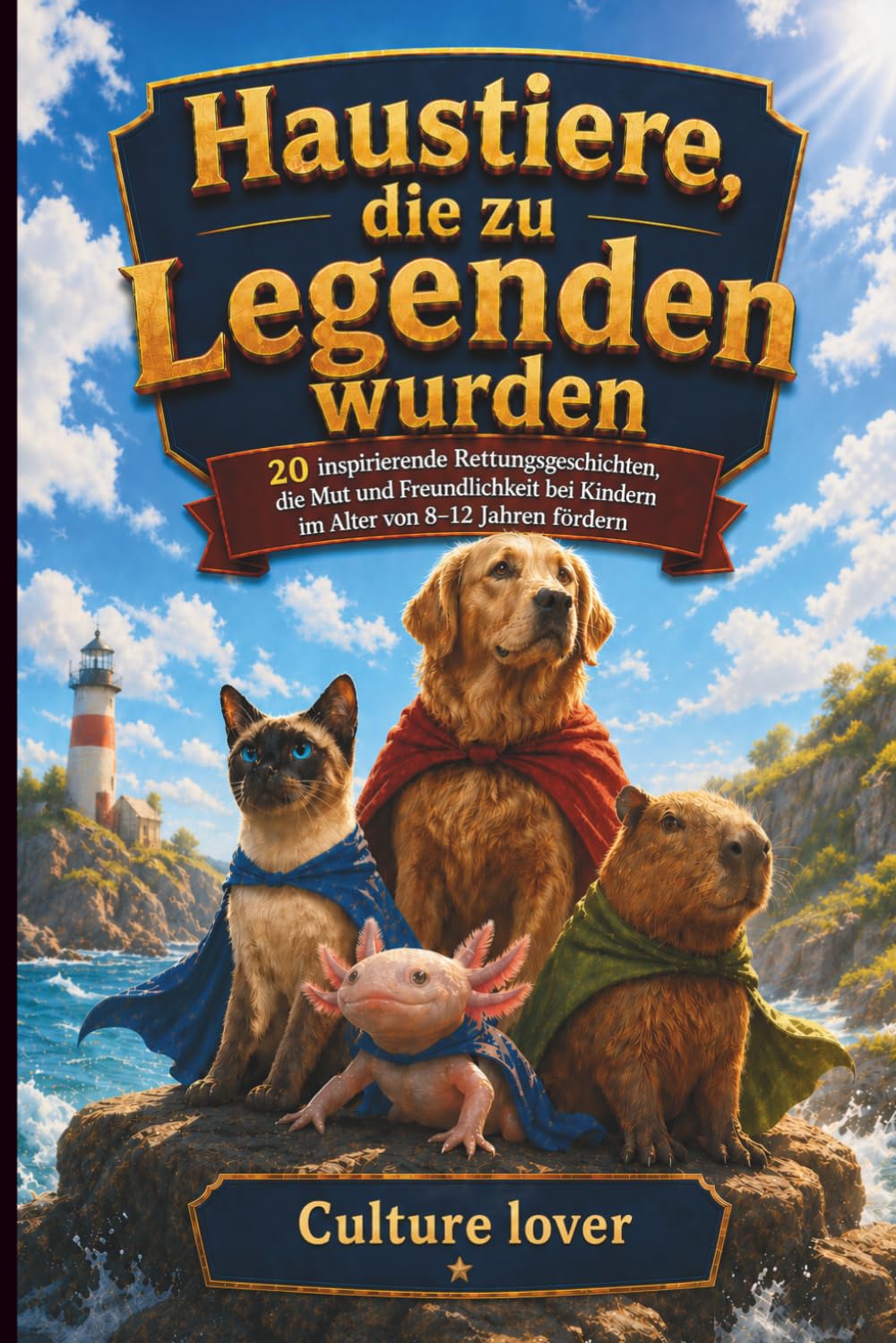 Haustiere, die zu Legenden wurden: 20 inspirierende Rettungsgeschichten mit Axolotln, Capybaras, Hunden, Katzen und mehr, die Mut und Freundlichkeit bei Kindern im Alter von 8–12 Jahren fördern